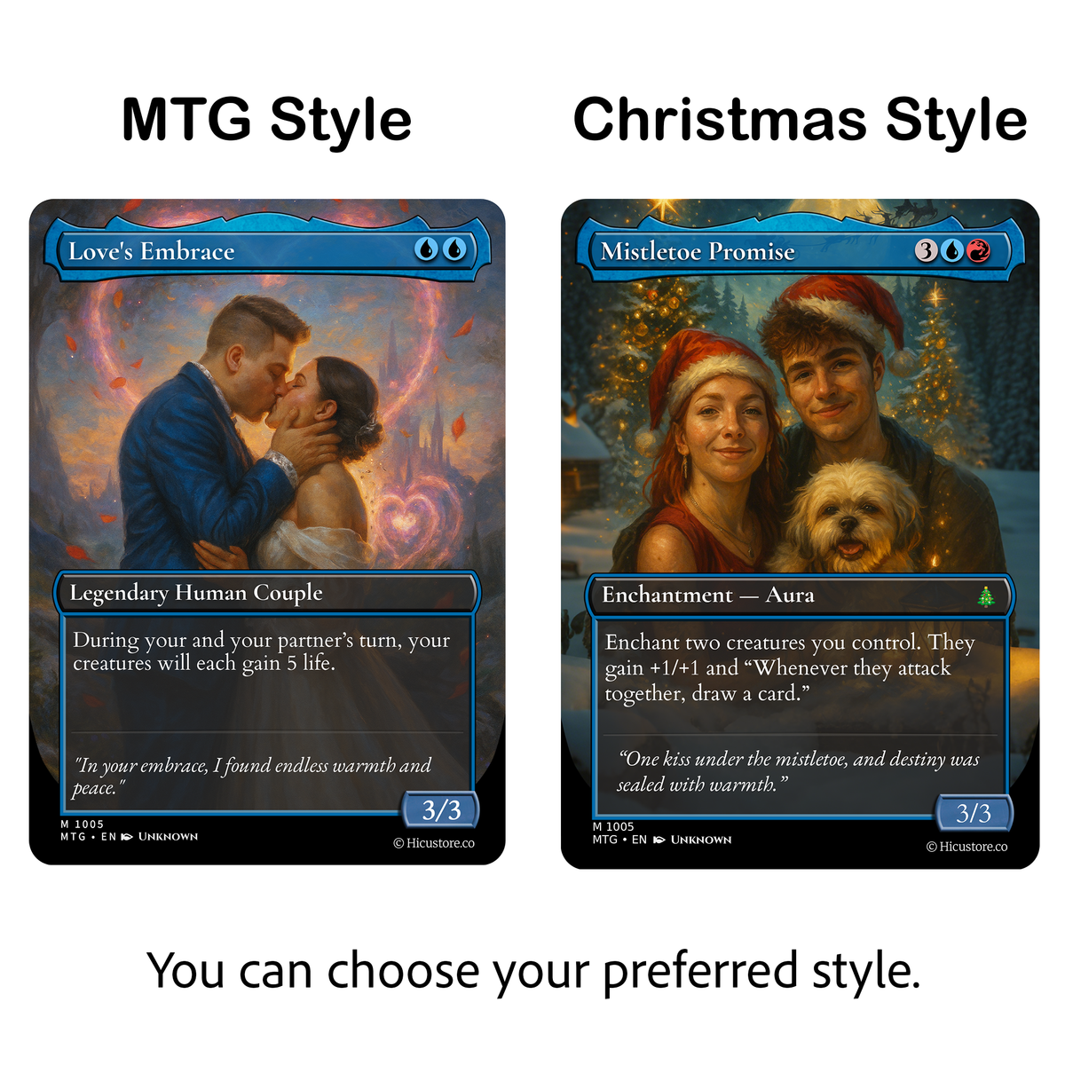 50% OFF🤩Custom Magic-Style MTG Couple Art Card