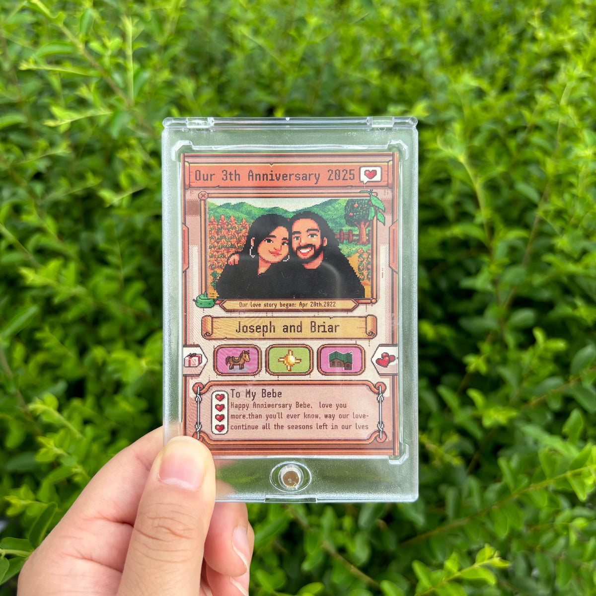 Custom Anniversary Card for Farming Game Lovers