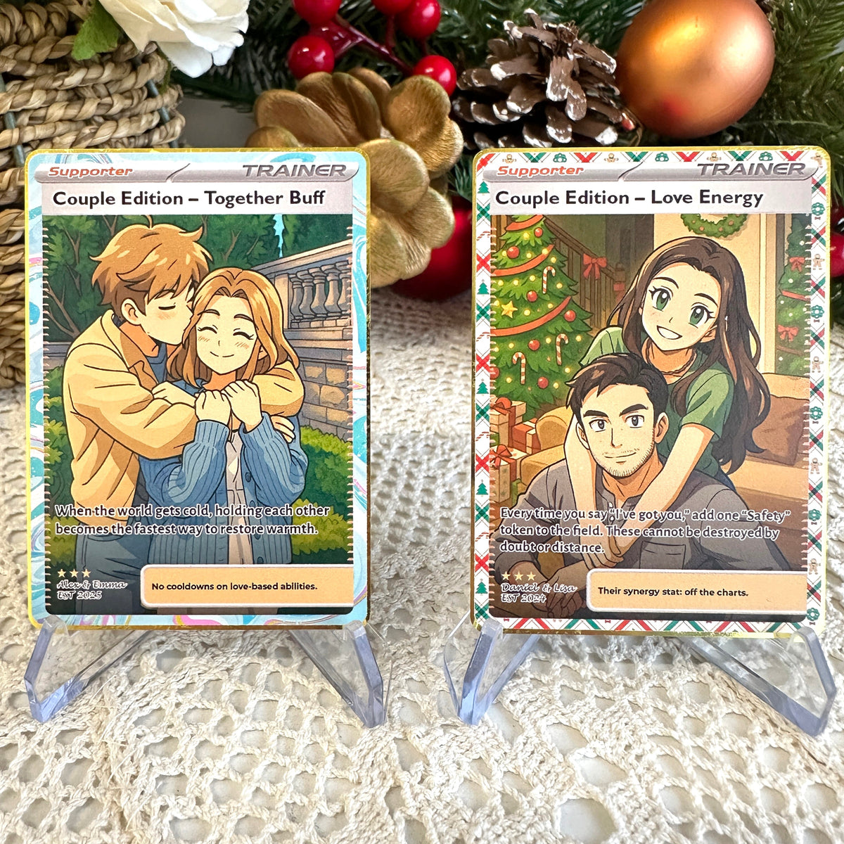 50% OFF🤩Personalized Couple Anime Supporter Trainer Card