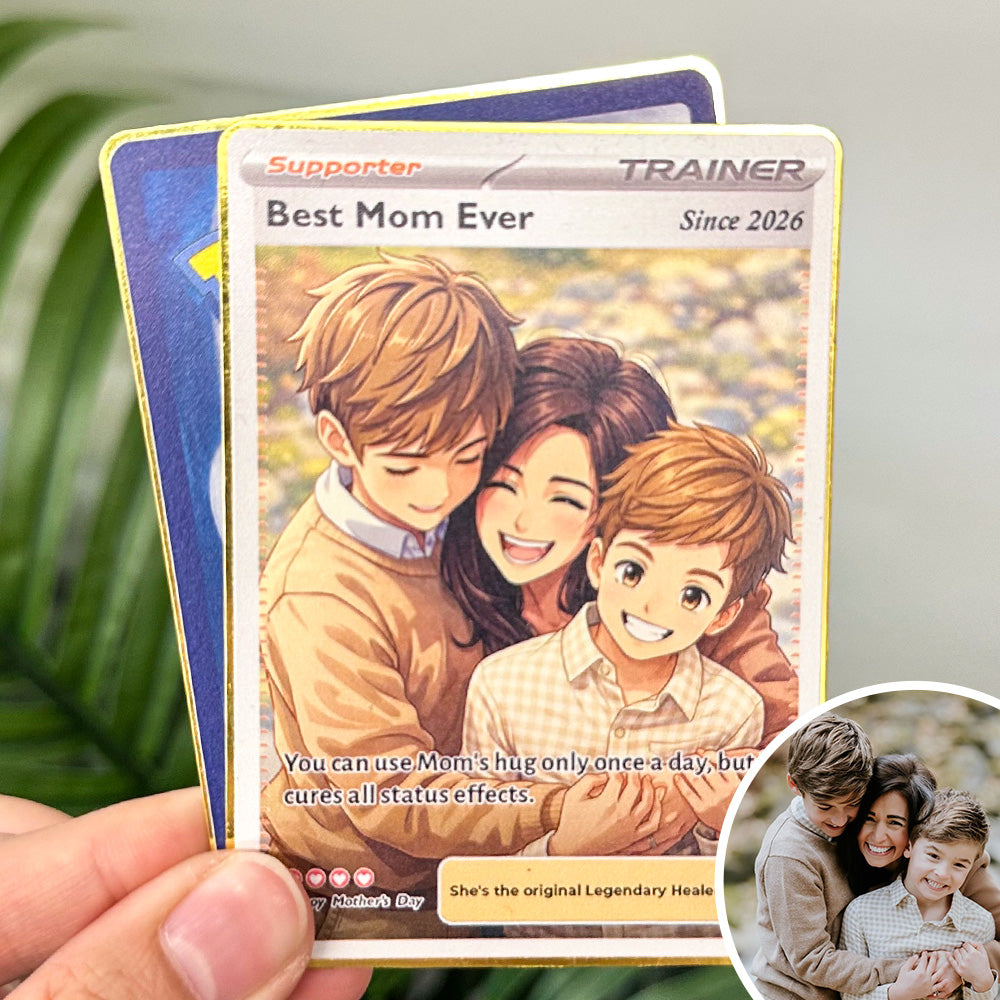 50% OFF🌷Personalized Mom Anime Supporter Trainer Card Pokecard, Mother's Day