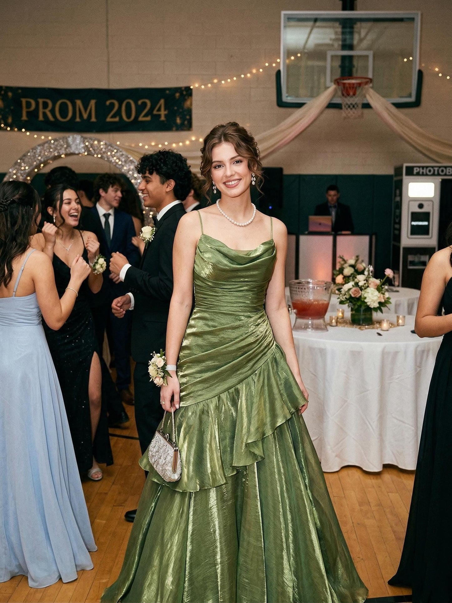 Prom Dress 2026, Shimmering Pink Mermaid Gown, Formal Graduation Ball Dress, Fairycore Prom Maxi,Adjustable Strap Evening Gown,Class of 2026