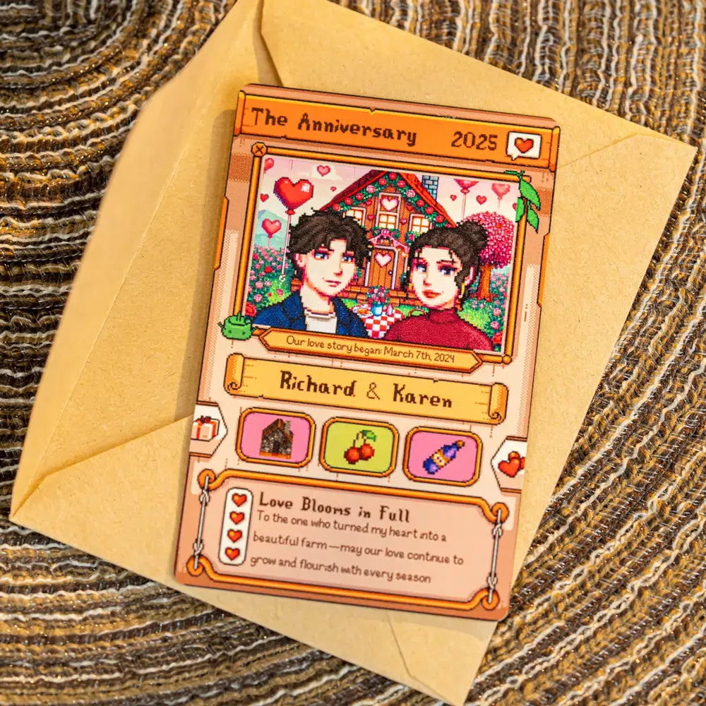 Custom Anniversary Card for Farming Game Lovers